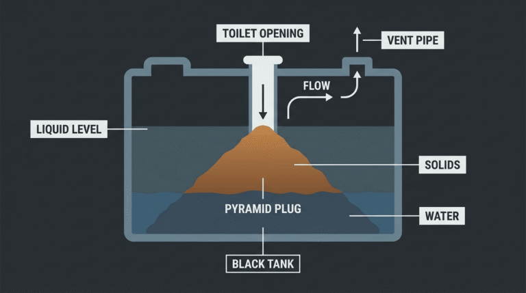 rv toilet clog repair