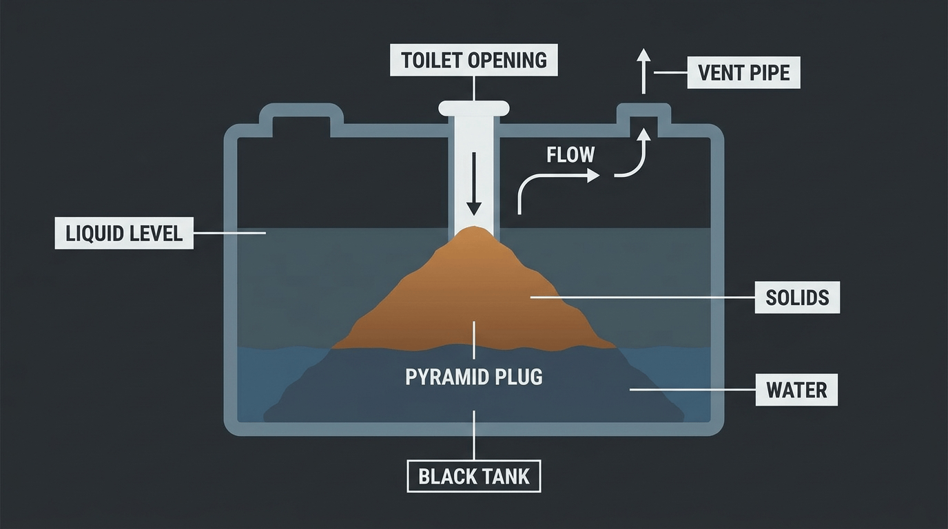 rv toilet clog repair