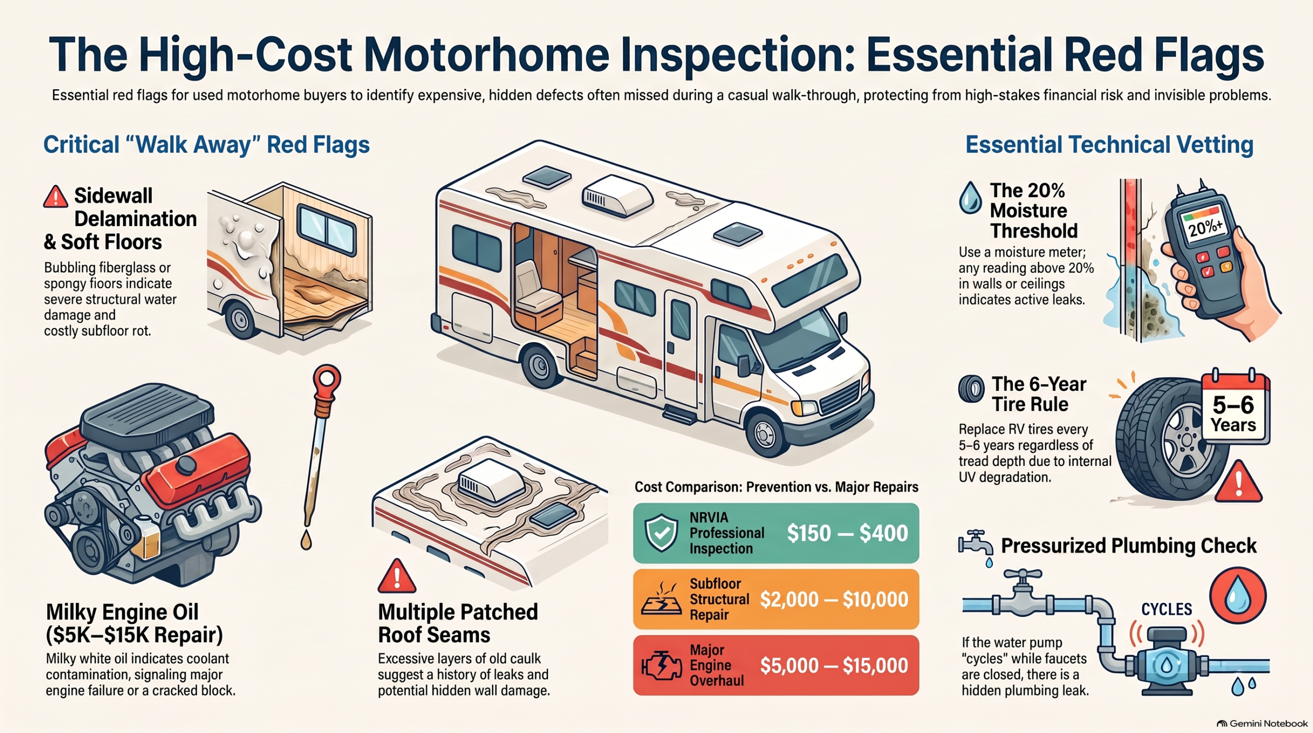 motorhome pre-purchase checklist