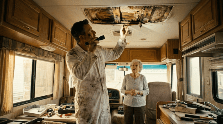 rv ceiling water damage
