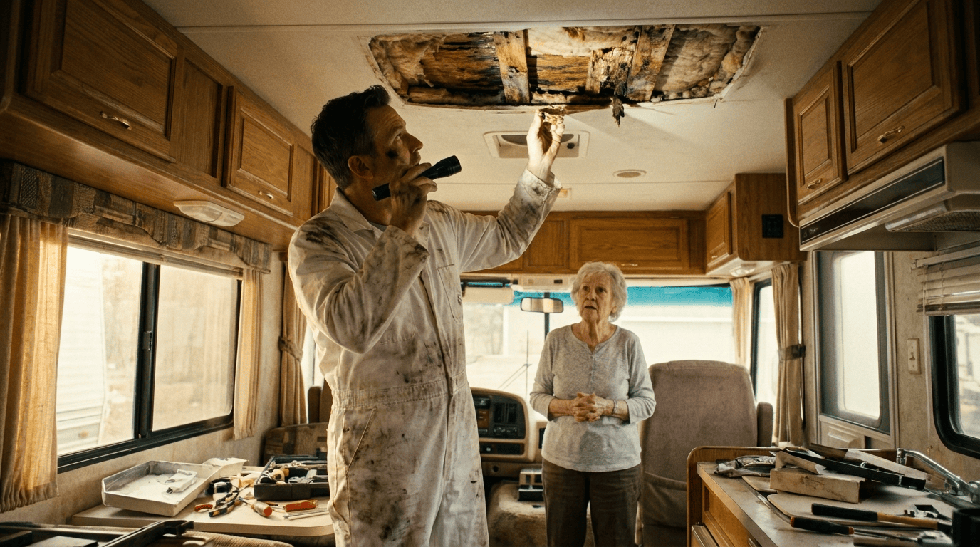 rv ceiling water damage
